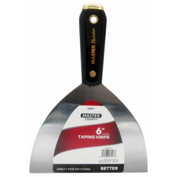 Master Painter 4218TV Better Flexible Taping Knife with Black Nylon Handle, 6" Bed Bath